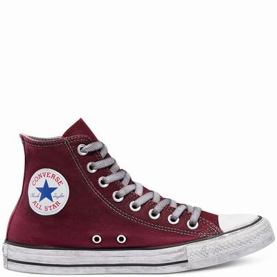 Férfi Converse Chuck Taylor All Star Canvas Smoke Magasszárú Cipő CO5913874 Bordó/Fekete